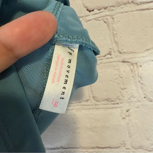 FP Movement Blue Tie Front Crop Top with Cut Out - Picture 5 of 5